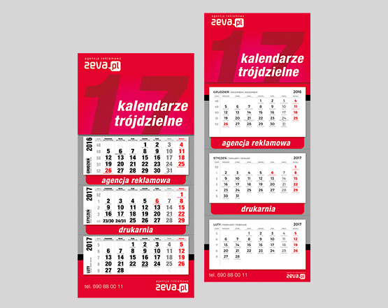 Kalendarze trójdzielne