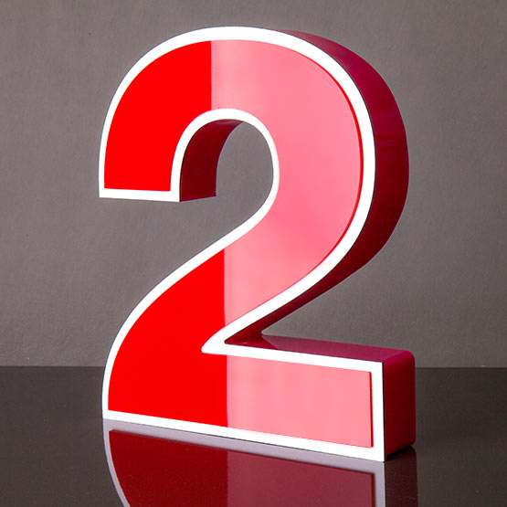 Litery podświetlane LED