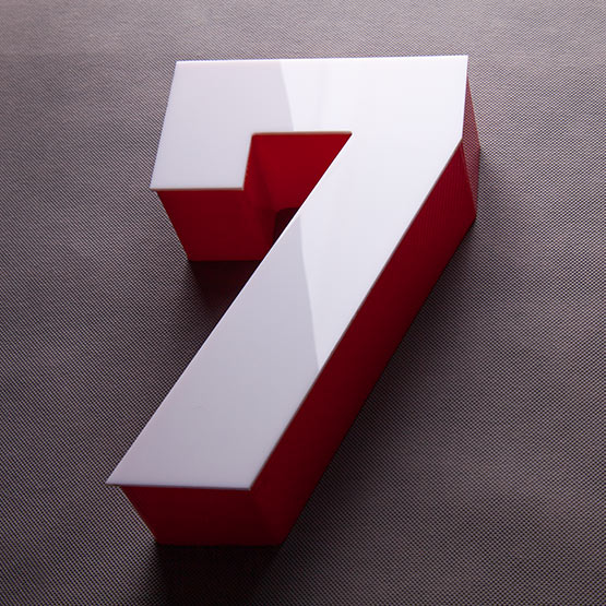 Litery podświetlane LED