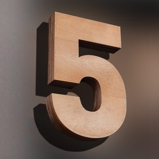 Litery przestrzenne ze sklejki