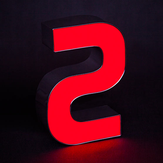 Litery przestrzenne podświetlane